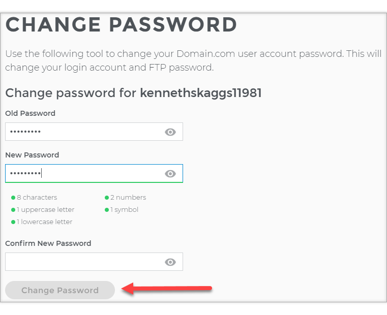 Change password