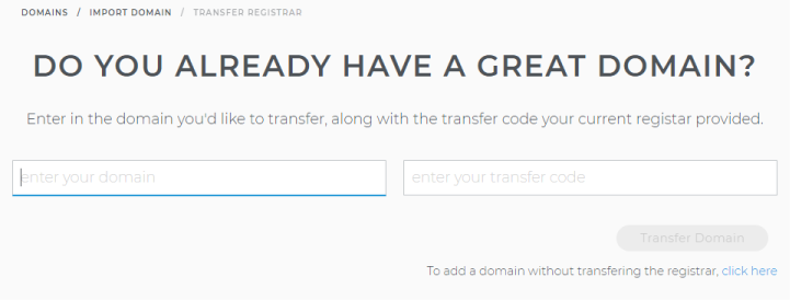 Transfer Registrant fields