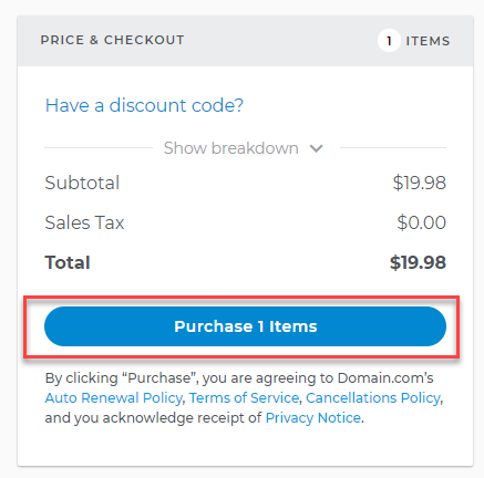 Finalize Checkout